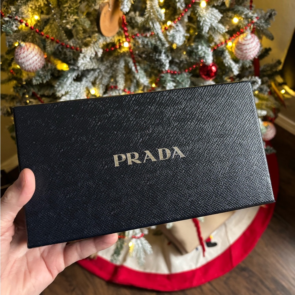 Prada Blue Saffiano Leather Wallet